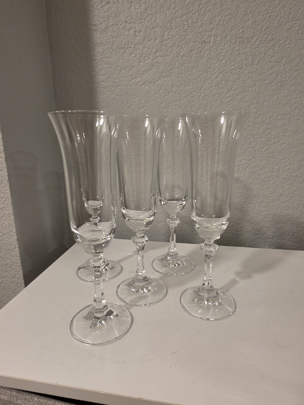 Set Of 5 Royal Bavarian RBV1 Elegant Clear Crystal Champagne Flutes